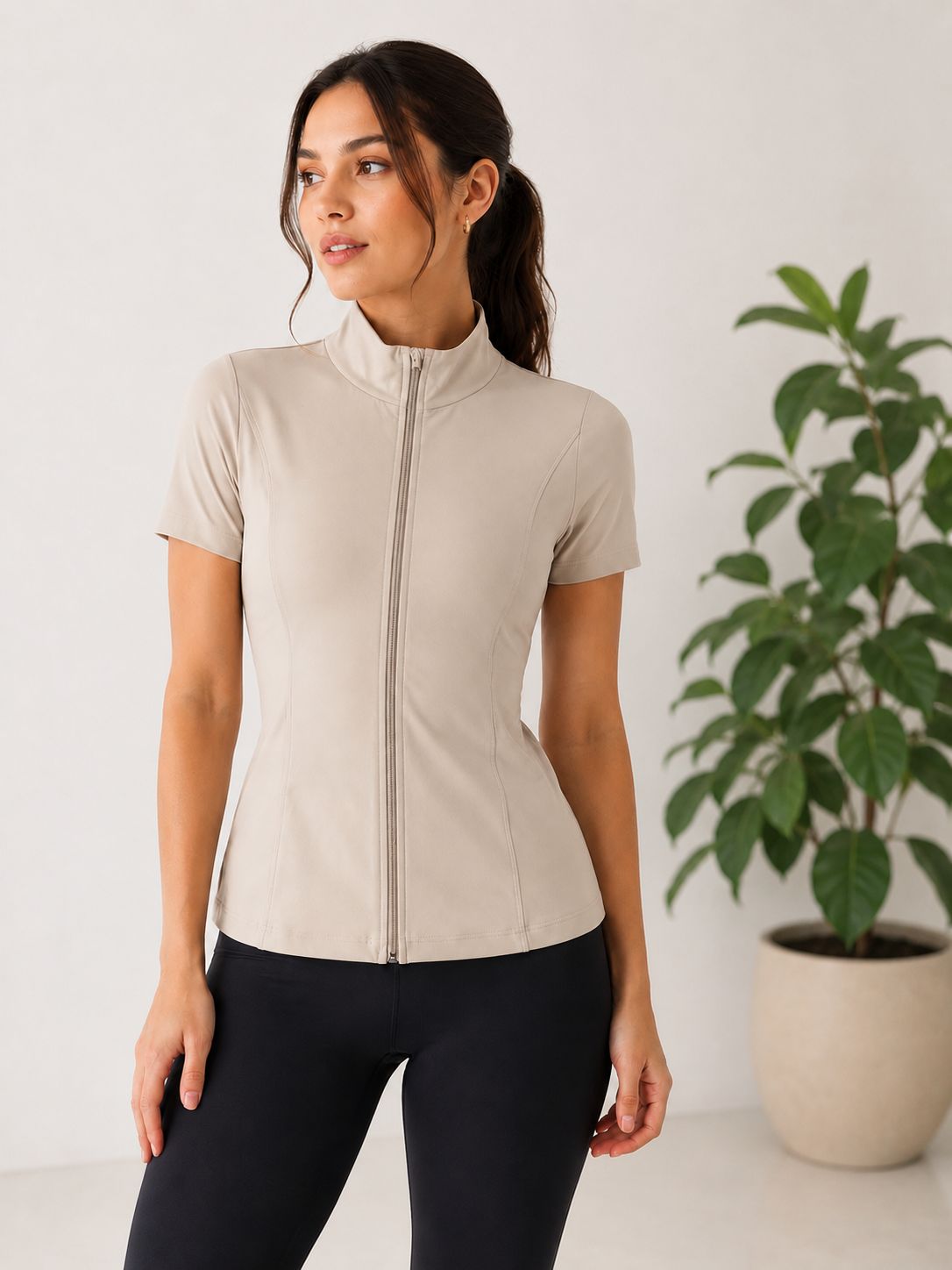 ID50 Jaqueta Slim Fit Manga Curta
