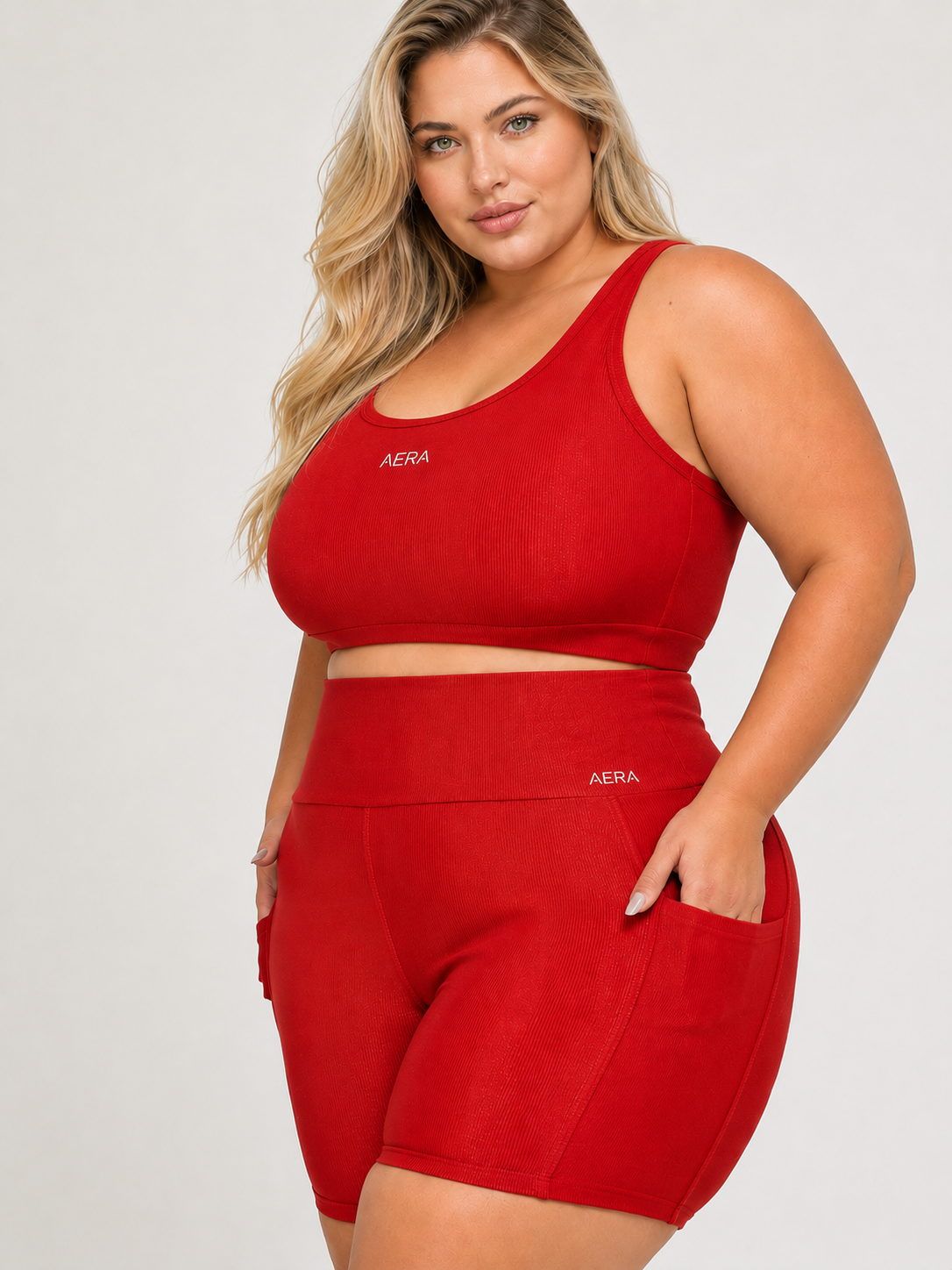 ID4018 Conjunto Curto Canelado - ALLURE
