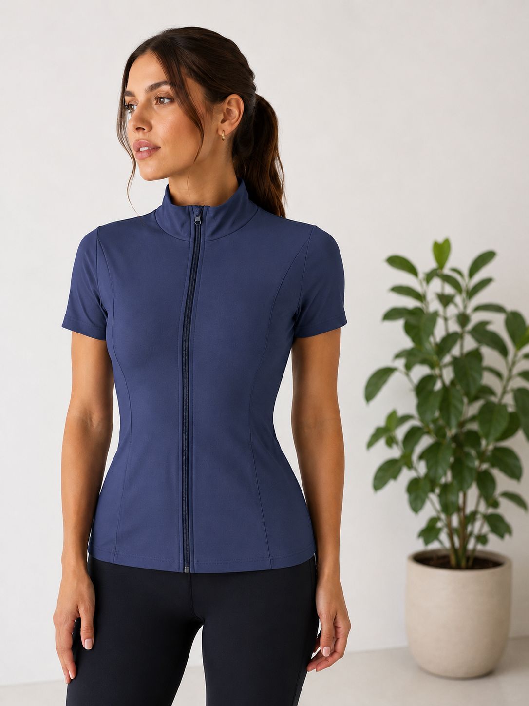 ID50 Jaqueta Slim Fit Manga Curta