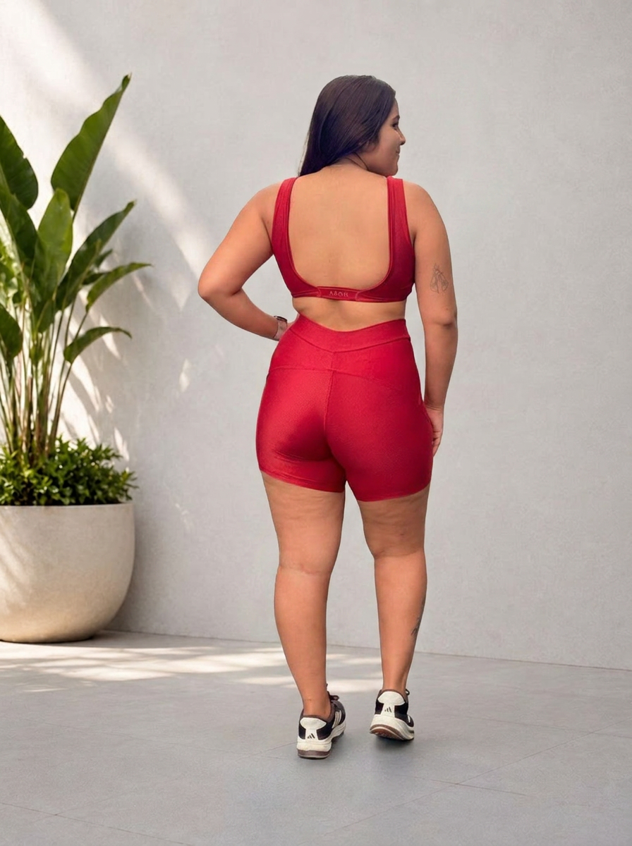 Conjunto Curto Vermelho