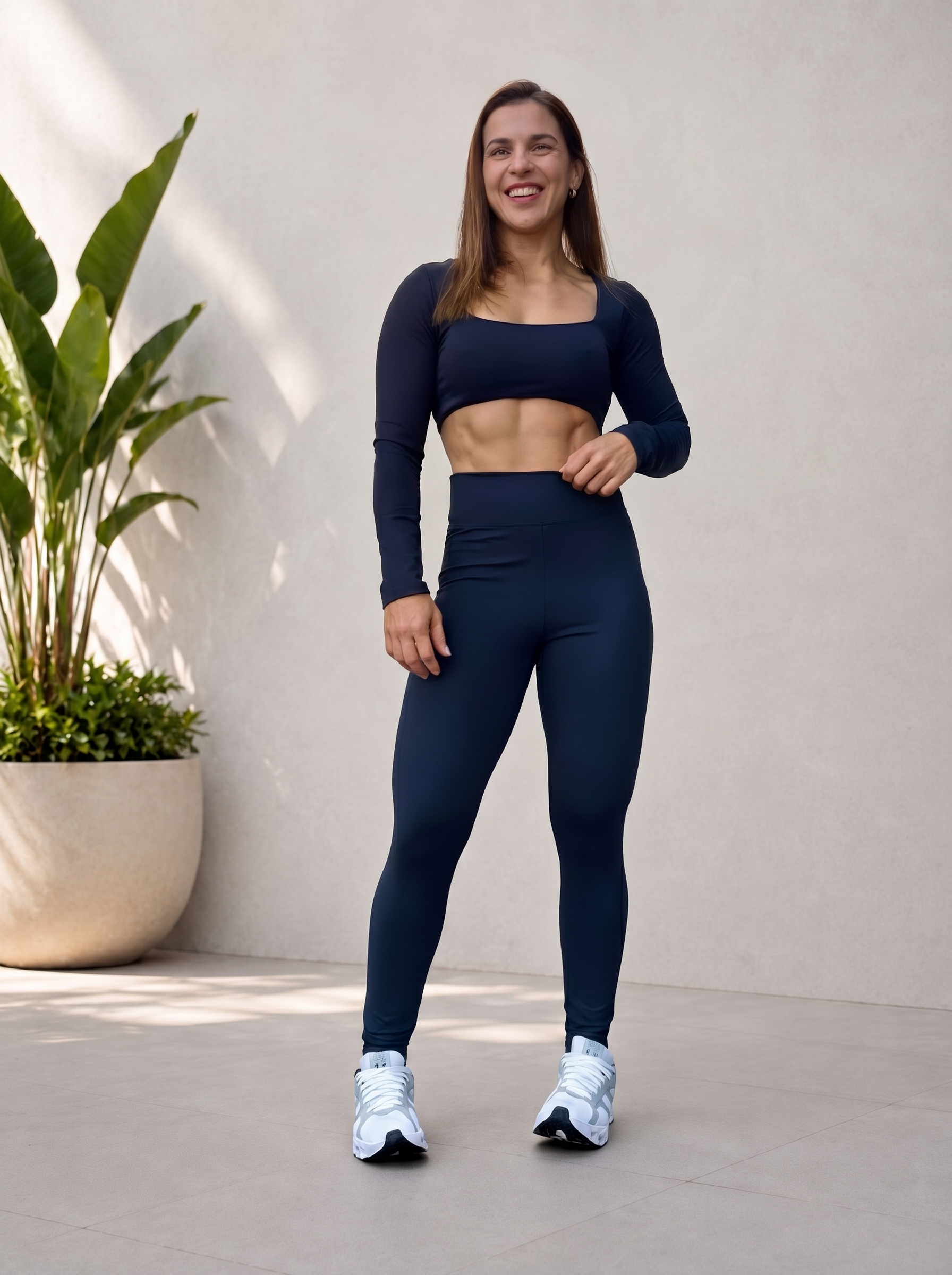 Conjunto Longo Azul-Marinho